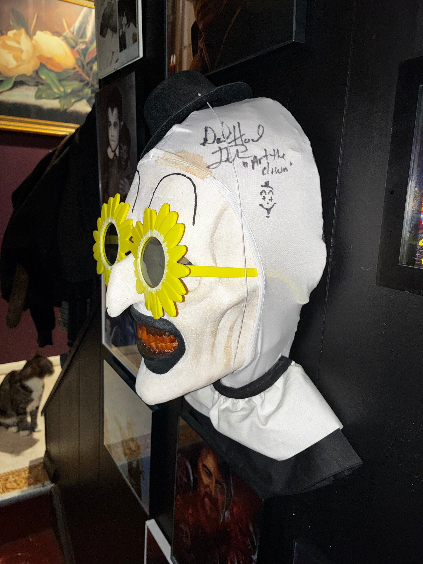 Art the clown autographed wall bust
