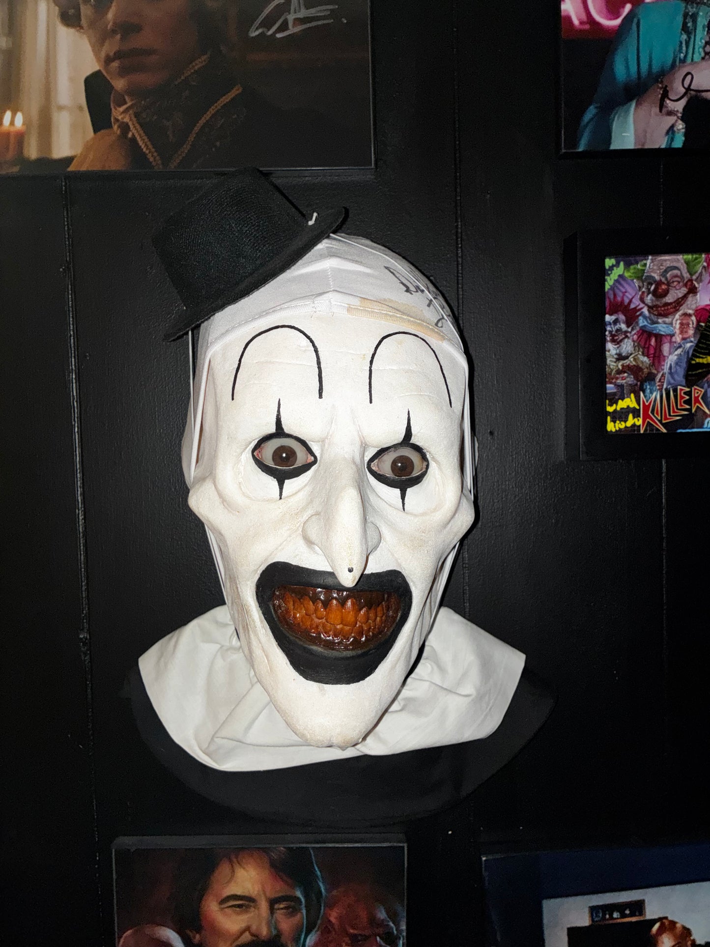 Art the clown autographed wall bust