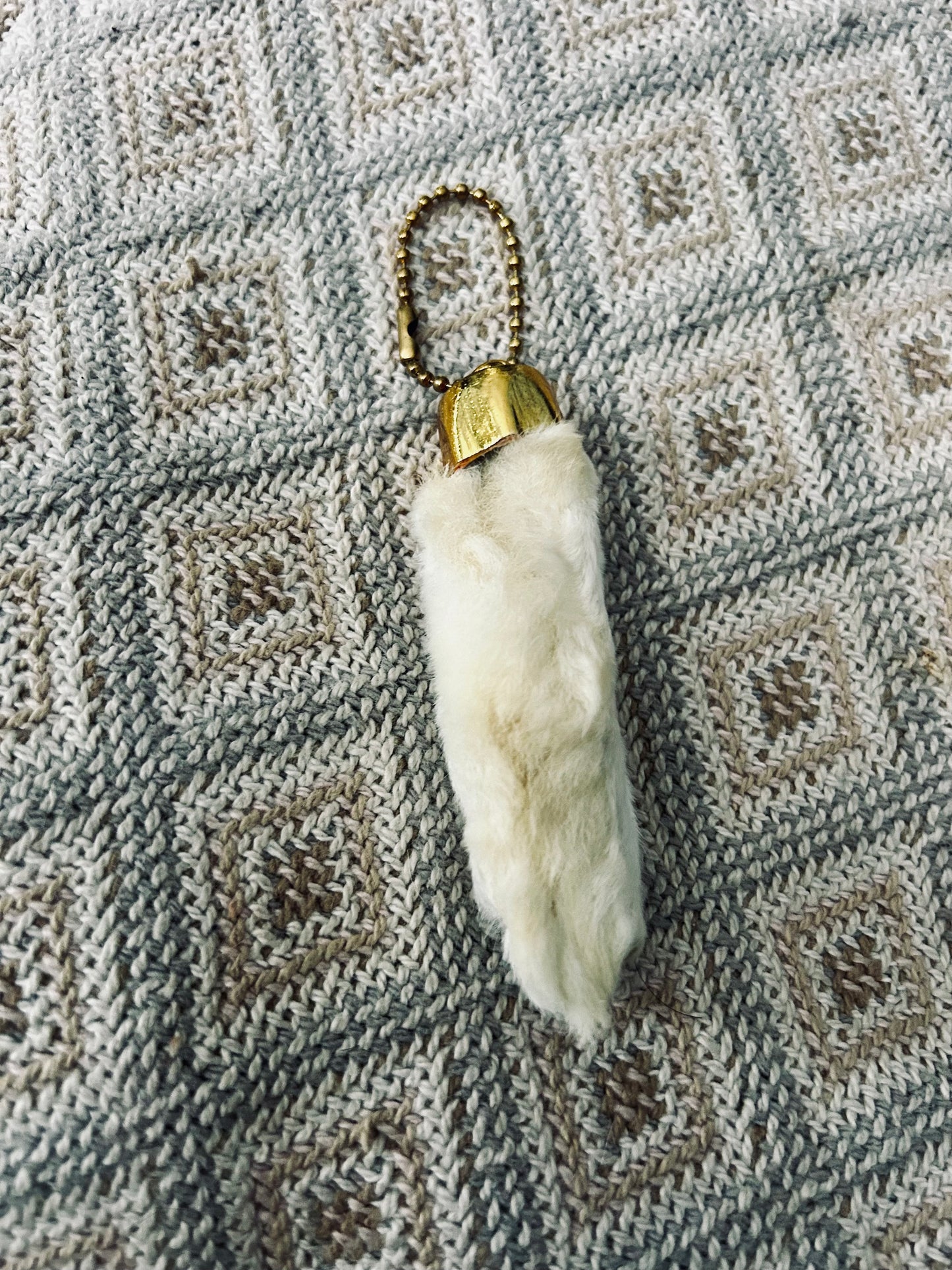 Rabbits foot keychain