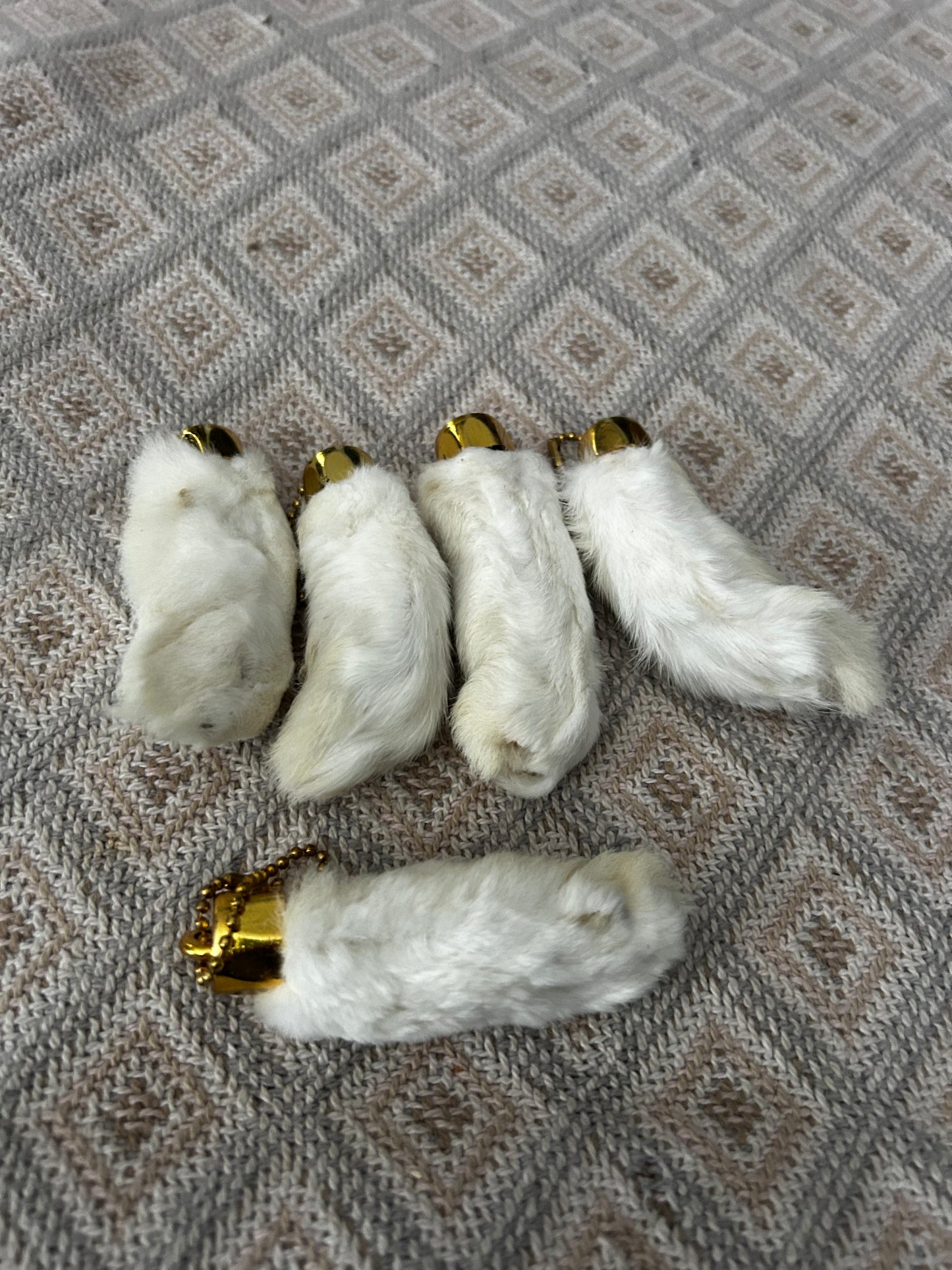 Rabbits foot keychain